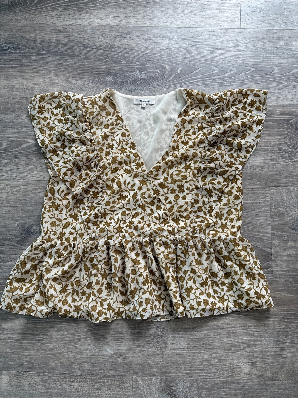 Madewell peplum blouse